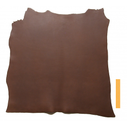 Collet de Vachette Tannage Végétal Marron Chocolat Finition Liège